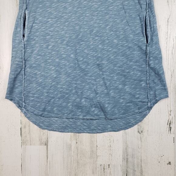 NWOT Mod-O-Doc Blue Distressed Knit Tank Mini Sleeveless Dress Women's - Picture 4 of 12